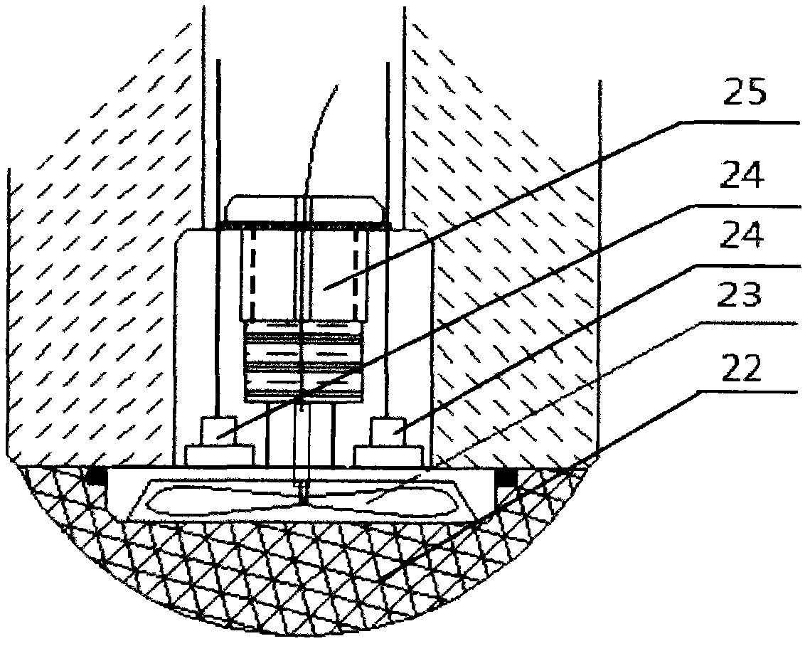 Device for underground detecting sand production of oil well