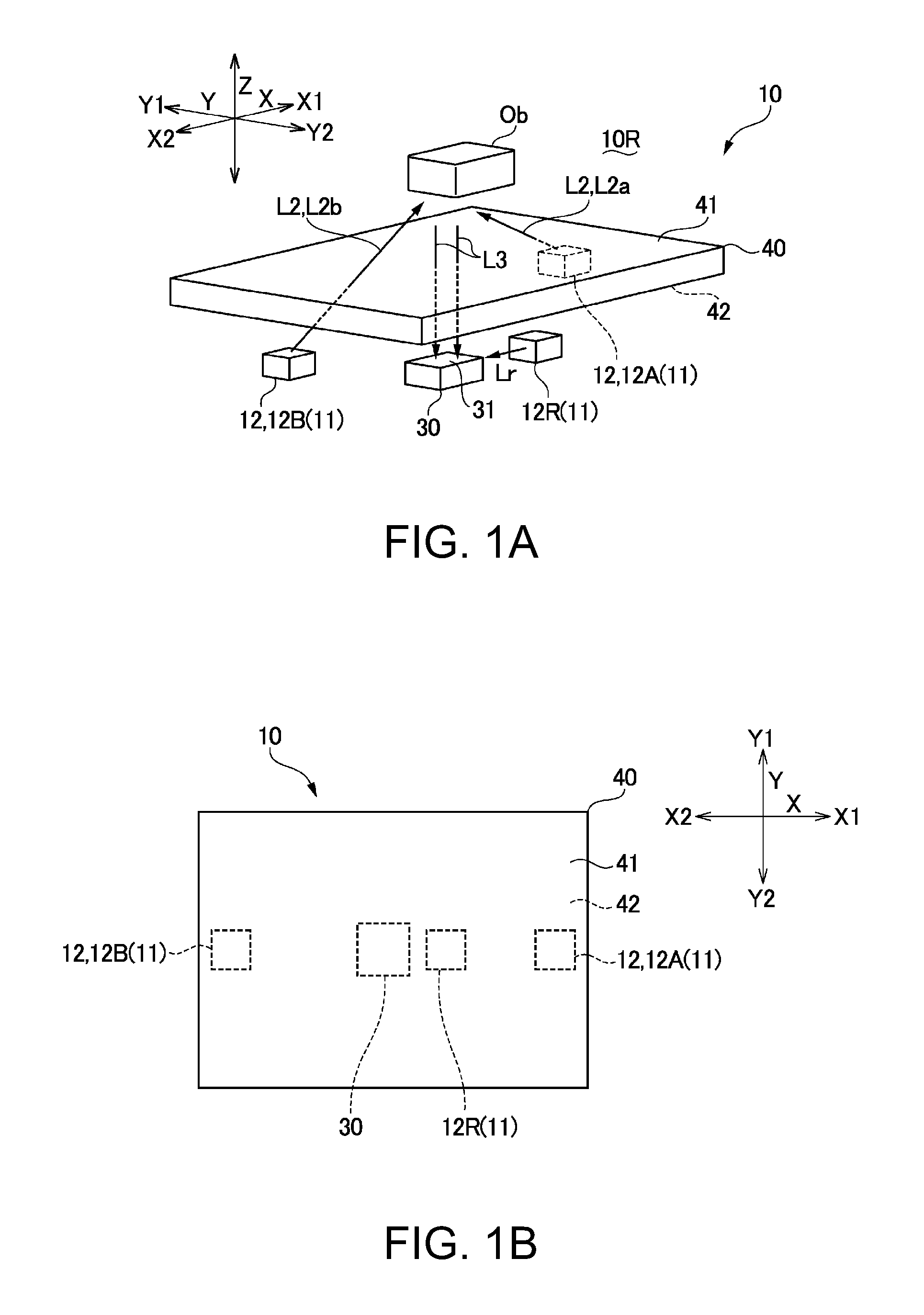 Optical-type position detecting device, hand apparatus, and touch panel