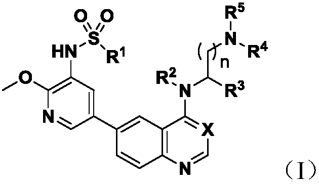 6-(Pyridine-4-yl)-4-substituted amino quinazoline or quinoline compound and application thereof