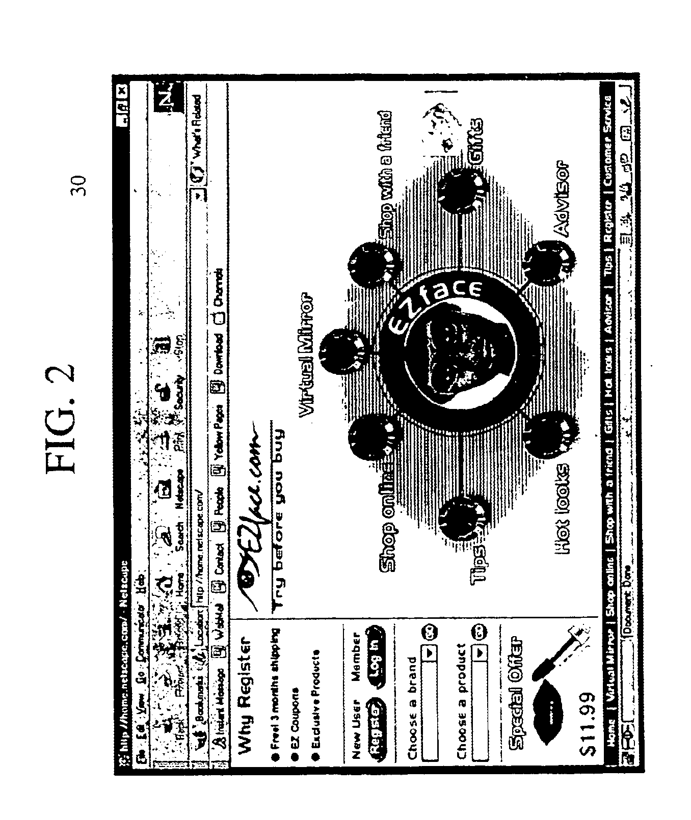 Make-up and fashion accessory display and marketing system and method