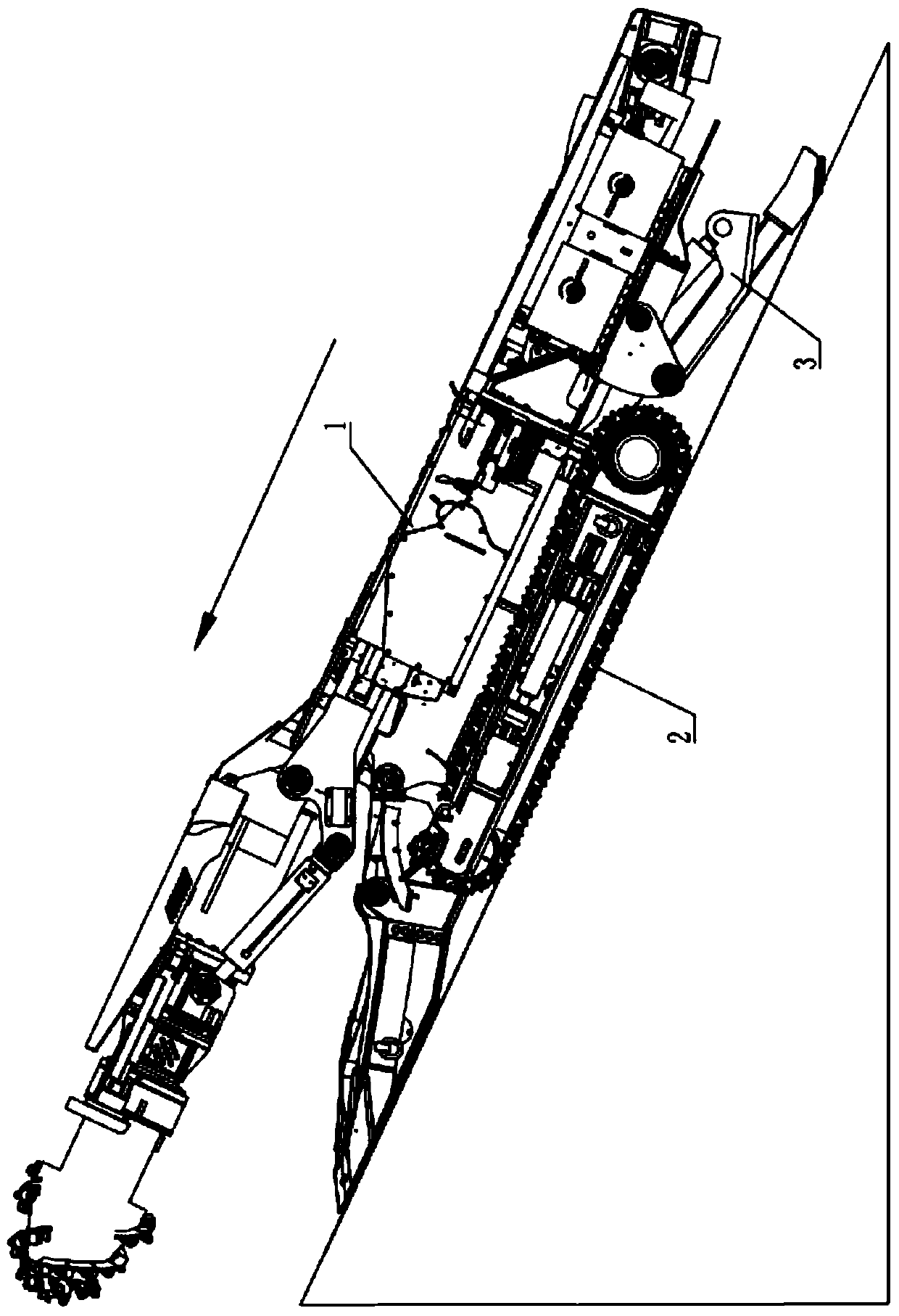 Auxiliary propulsion mechanism of roadheader