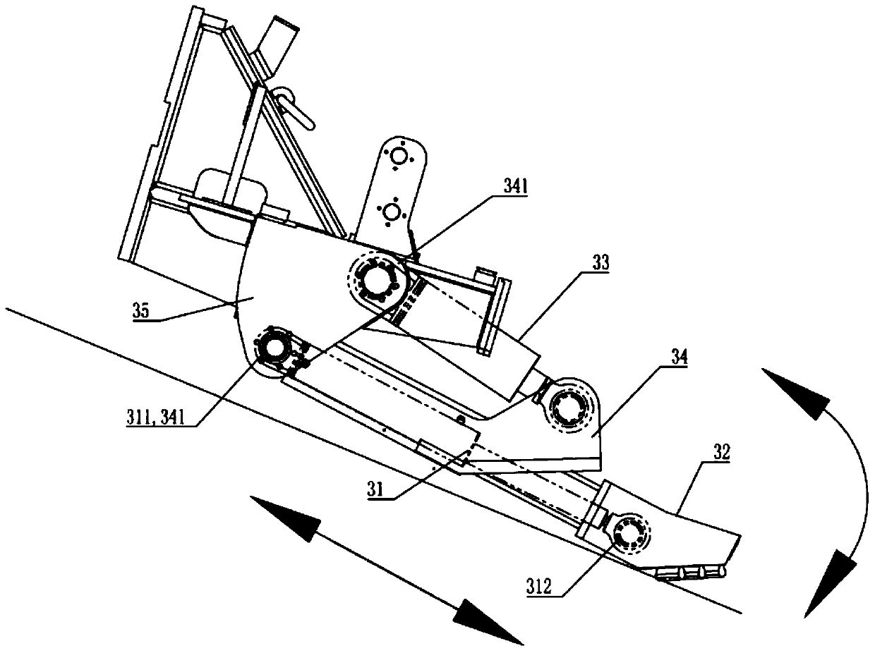 Auxiliary propulsion mechanism of roadheader