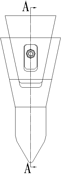 Special bucket tooth of high-frequency crushing hammer