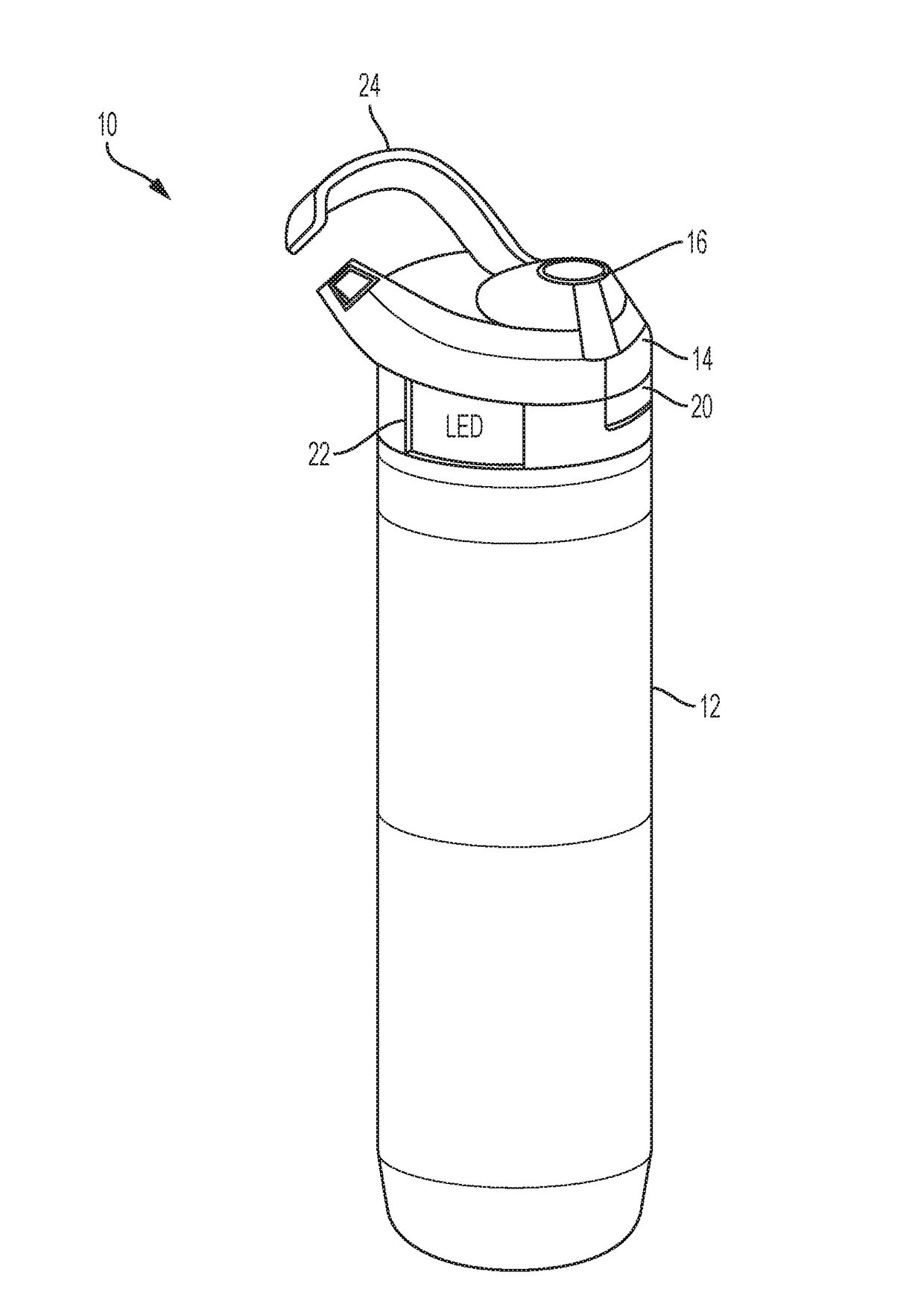 Drinking container with smart components for measuring volumes of liquids via cavity resonance