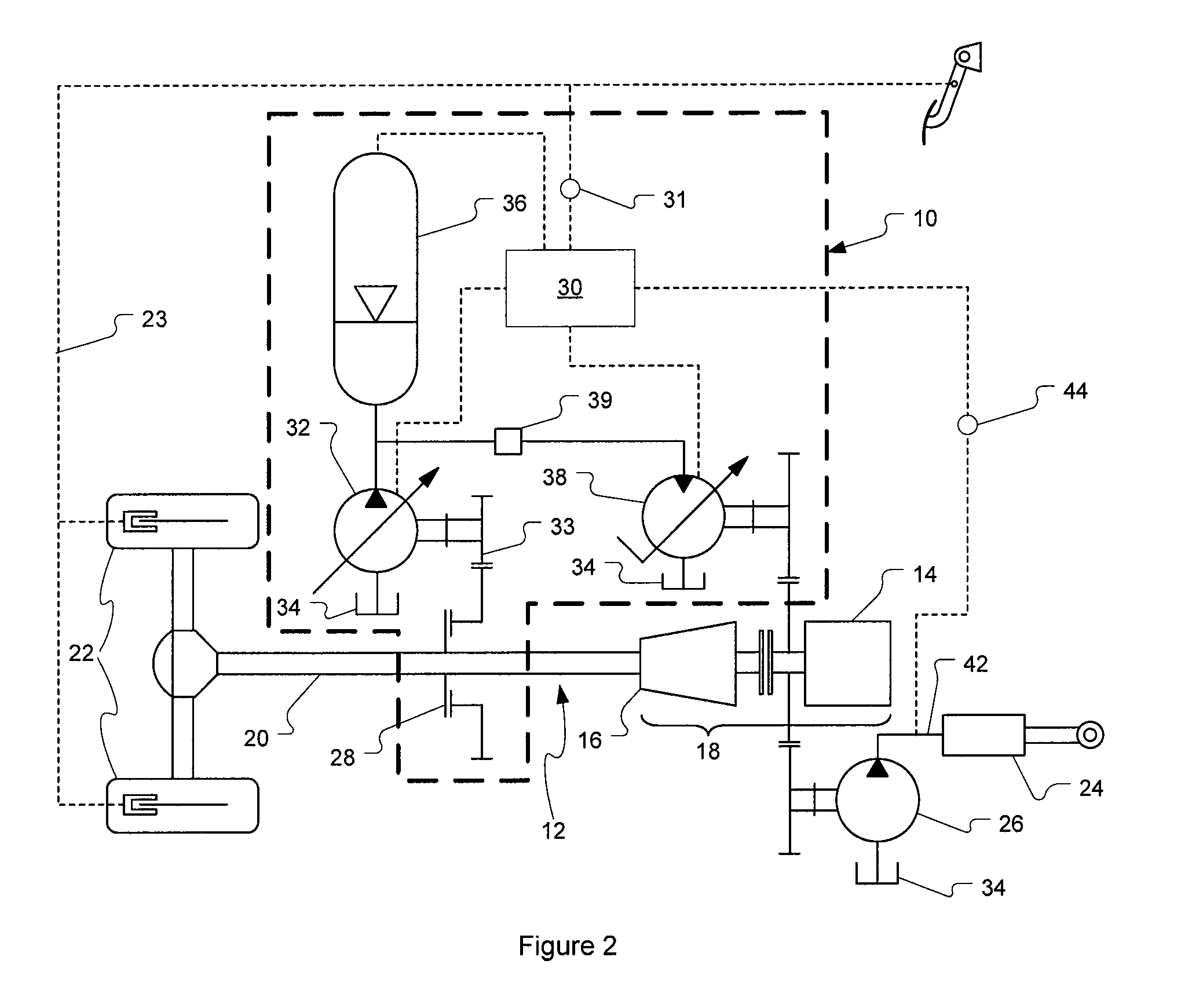 Braking energy recovery system for a vehicle and vehicle equipped with same