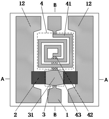 Mems pressure sensor based on frequency detection principle and preparation method