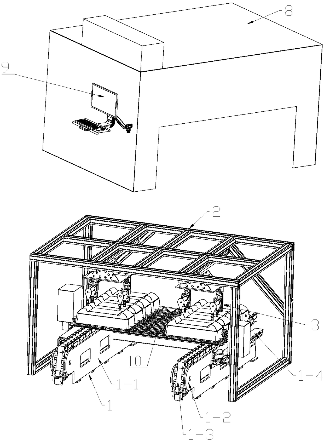 High speed rail cement sleeper detection system based on industrial vision