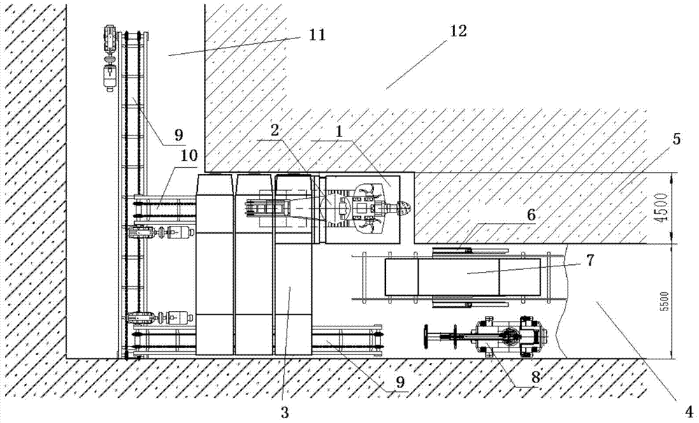 The installation method and support system of synchronous side expansion in fully mechanized mining face