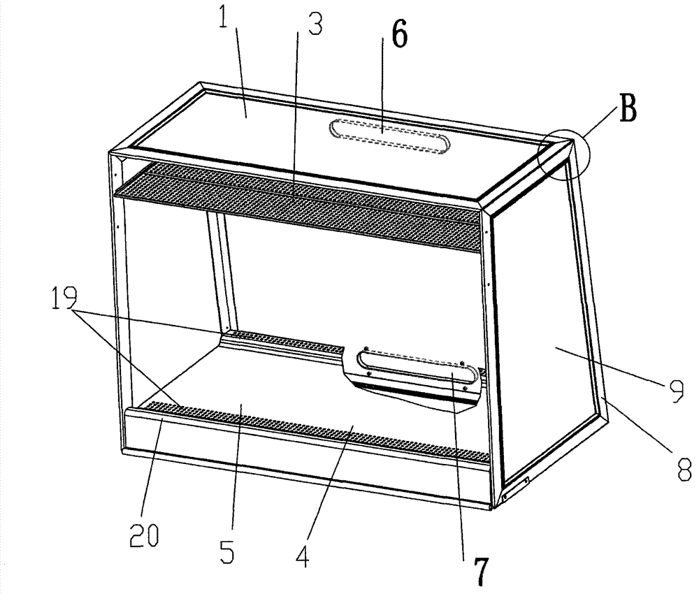 Folding portable biosafety cabinet
