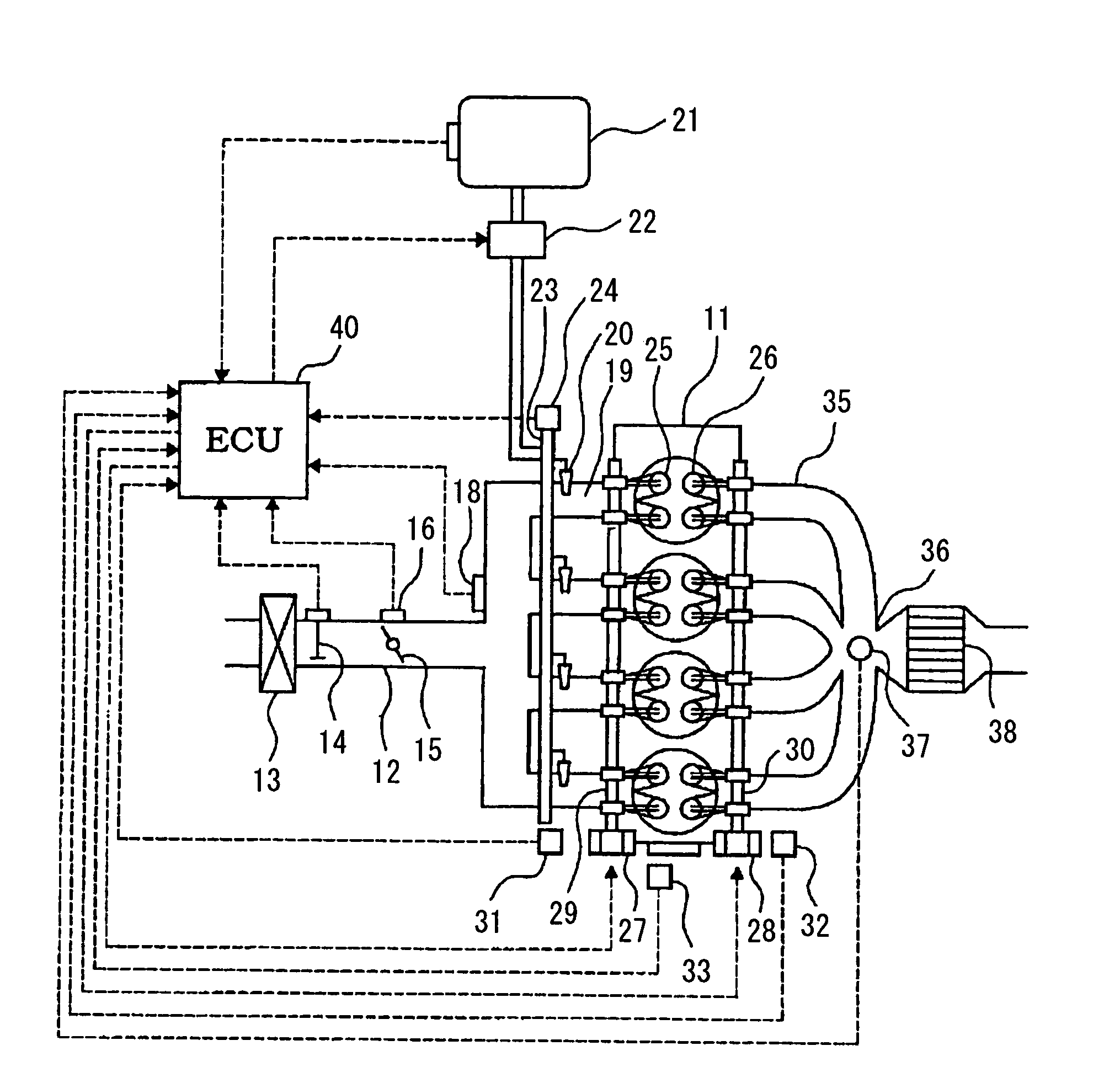 Air-fuel ratio detection apparatus of internal combustion engine