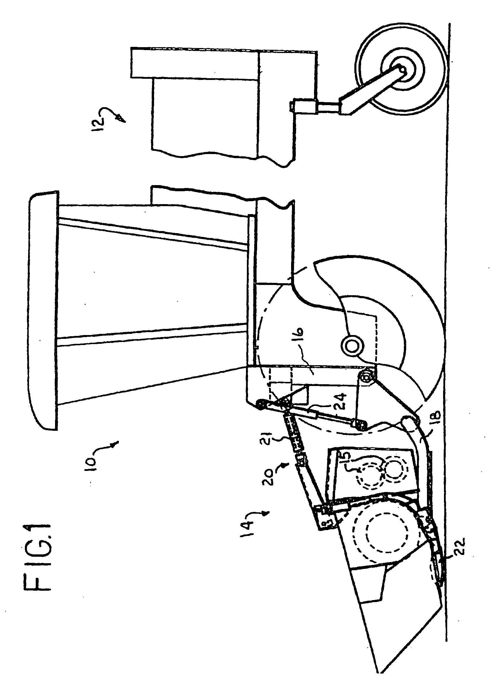 Method and apparatus to put a windrower header in the transport mode under specified conditions