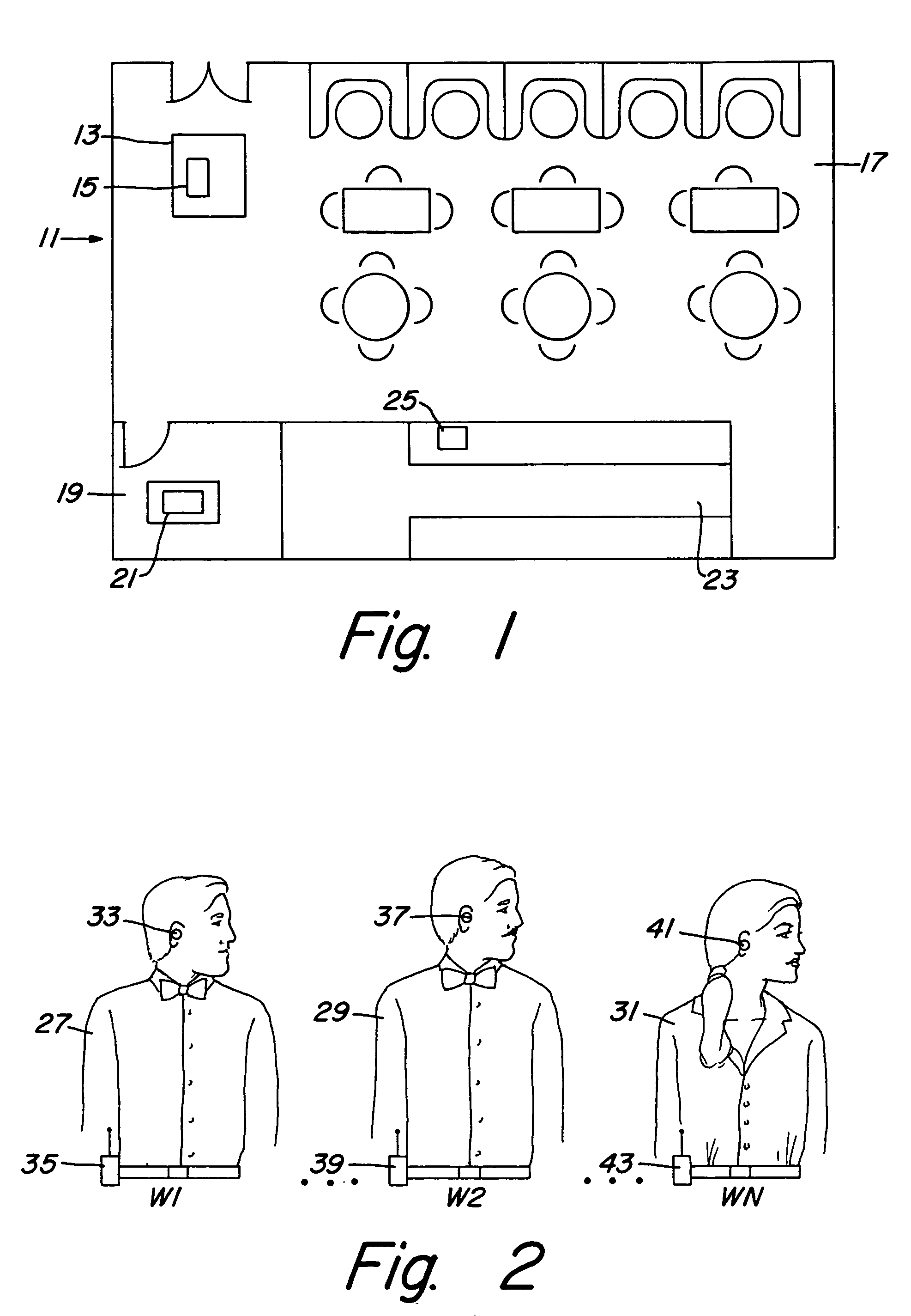 Point-of-sale customer order system utilizing an unobtrusive transmitter/receiver and voice recognition software