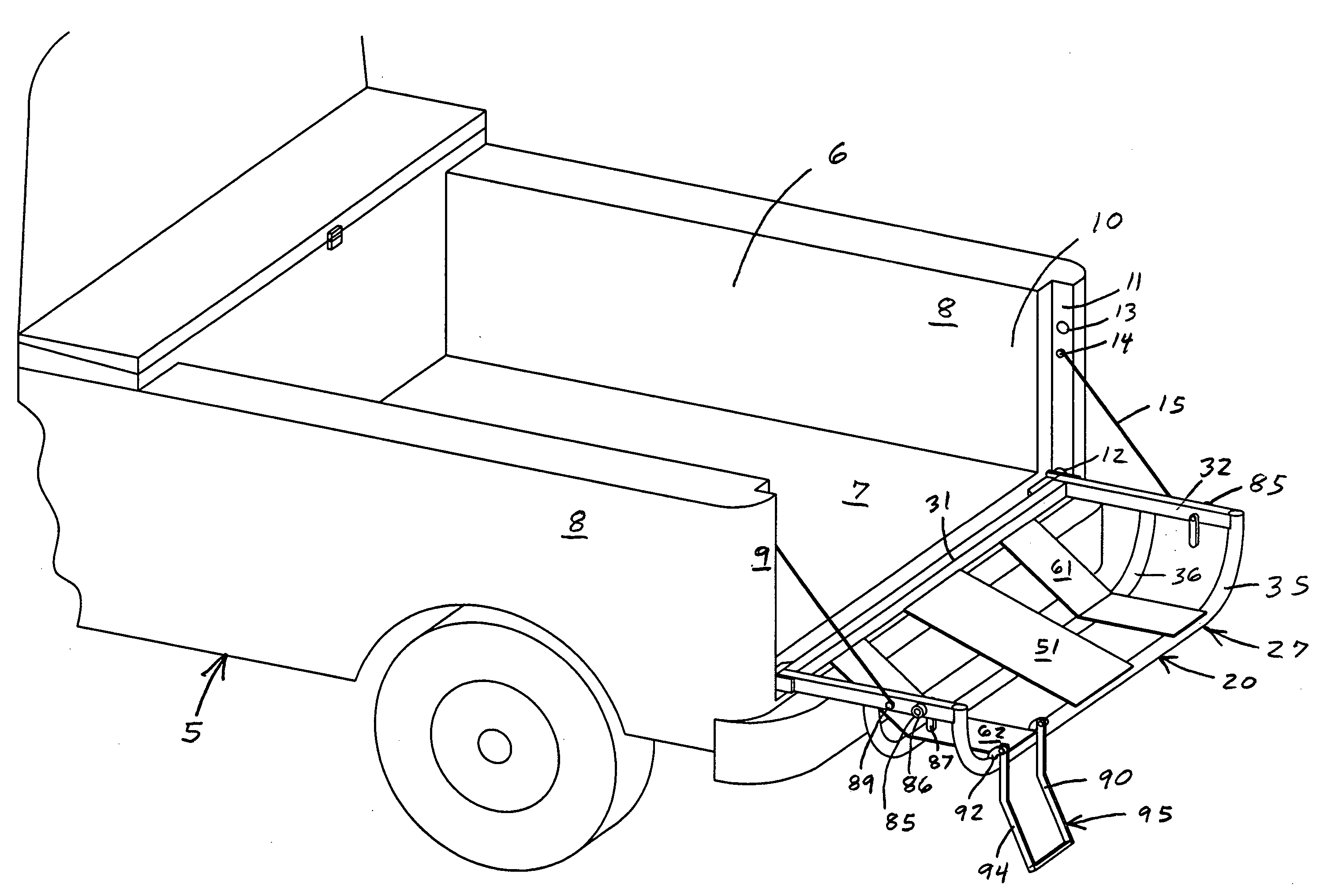 Tailgate and ramp for pickup truck