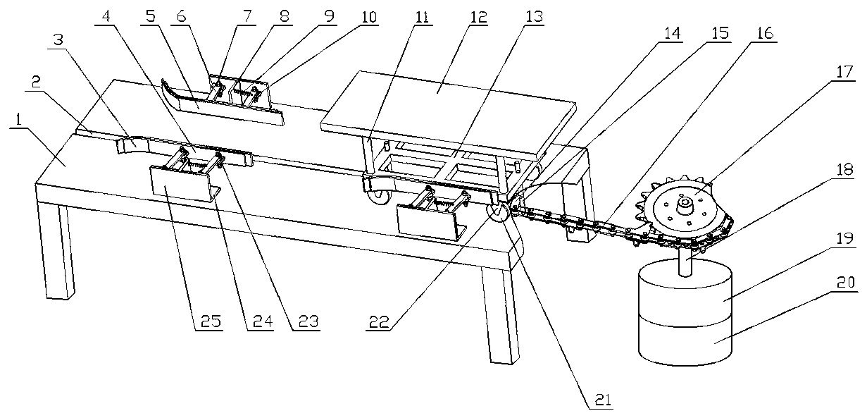 Under-beam transmission device of electron accelerator