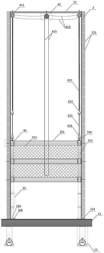 Simple maintenance operation platform suitable for various tunnel section forms