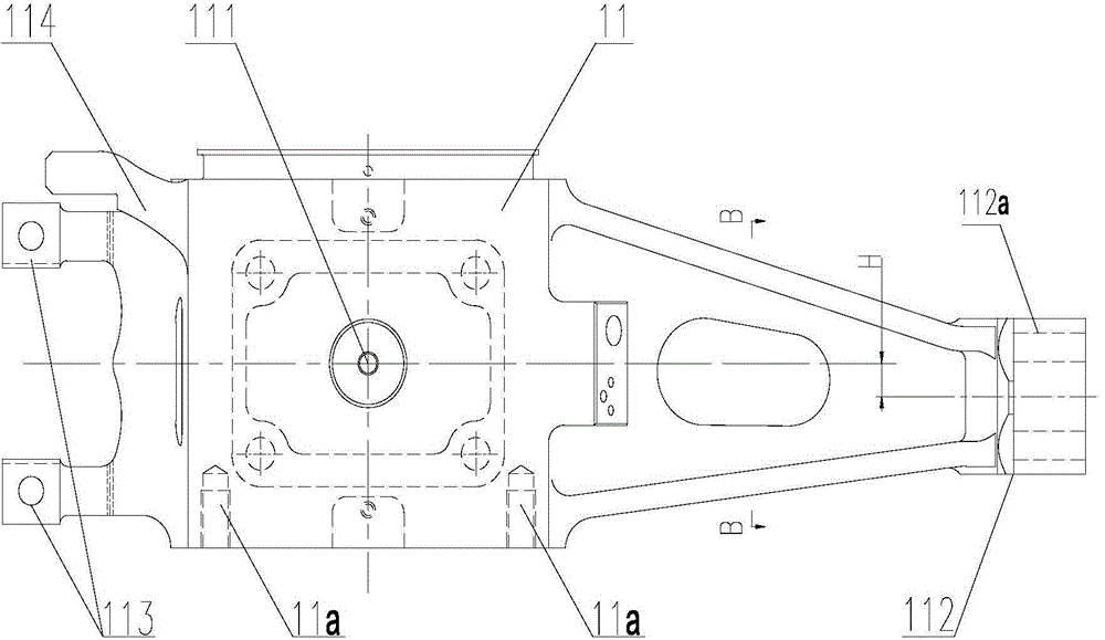 Rail train and shaft box structure thereof
