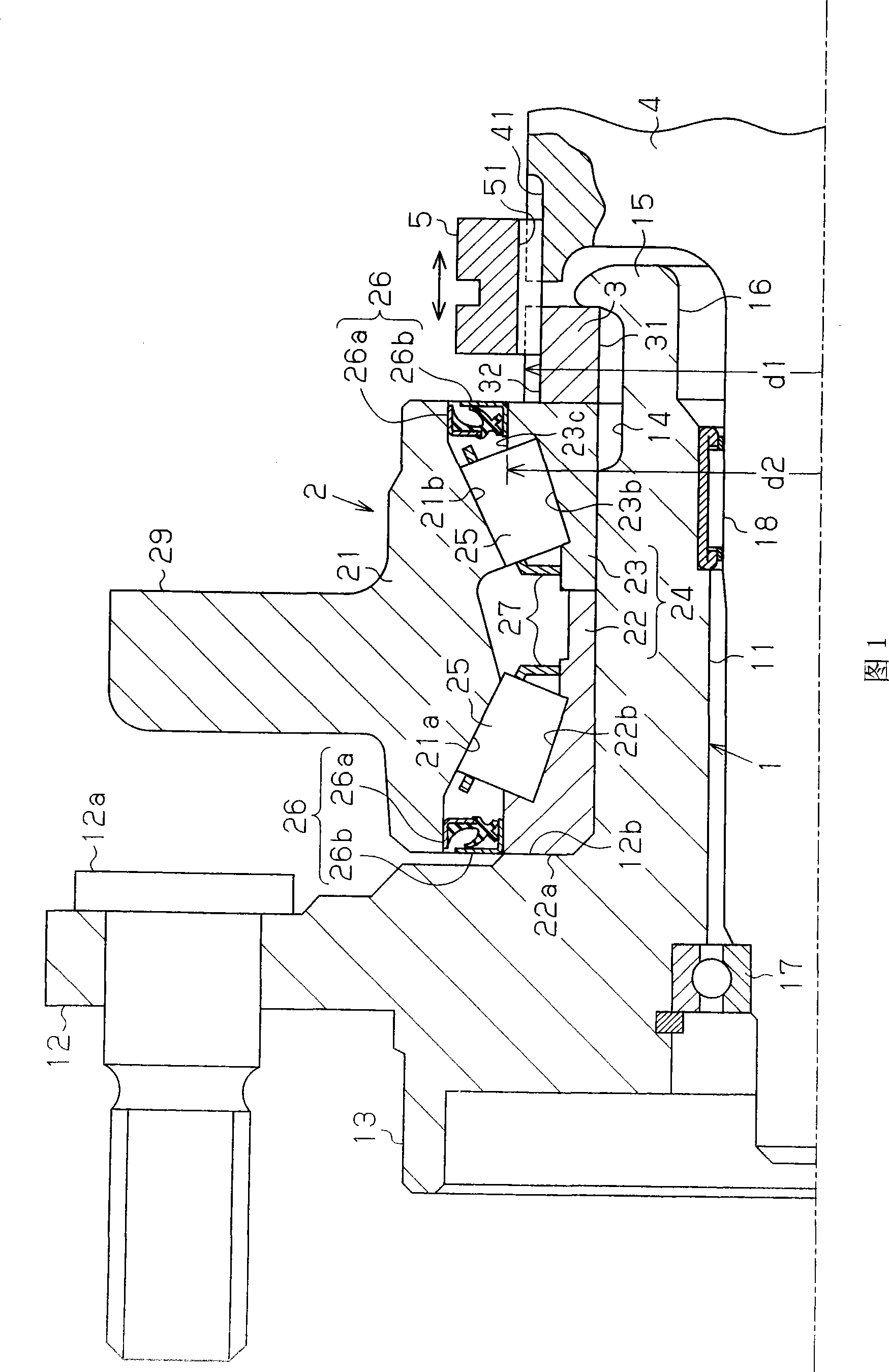 Bearing device for wheel