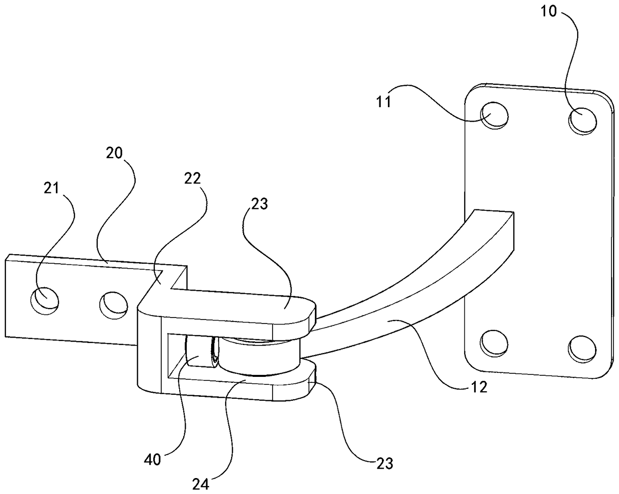 Special side hung door unlatching device for building decoration with bearing