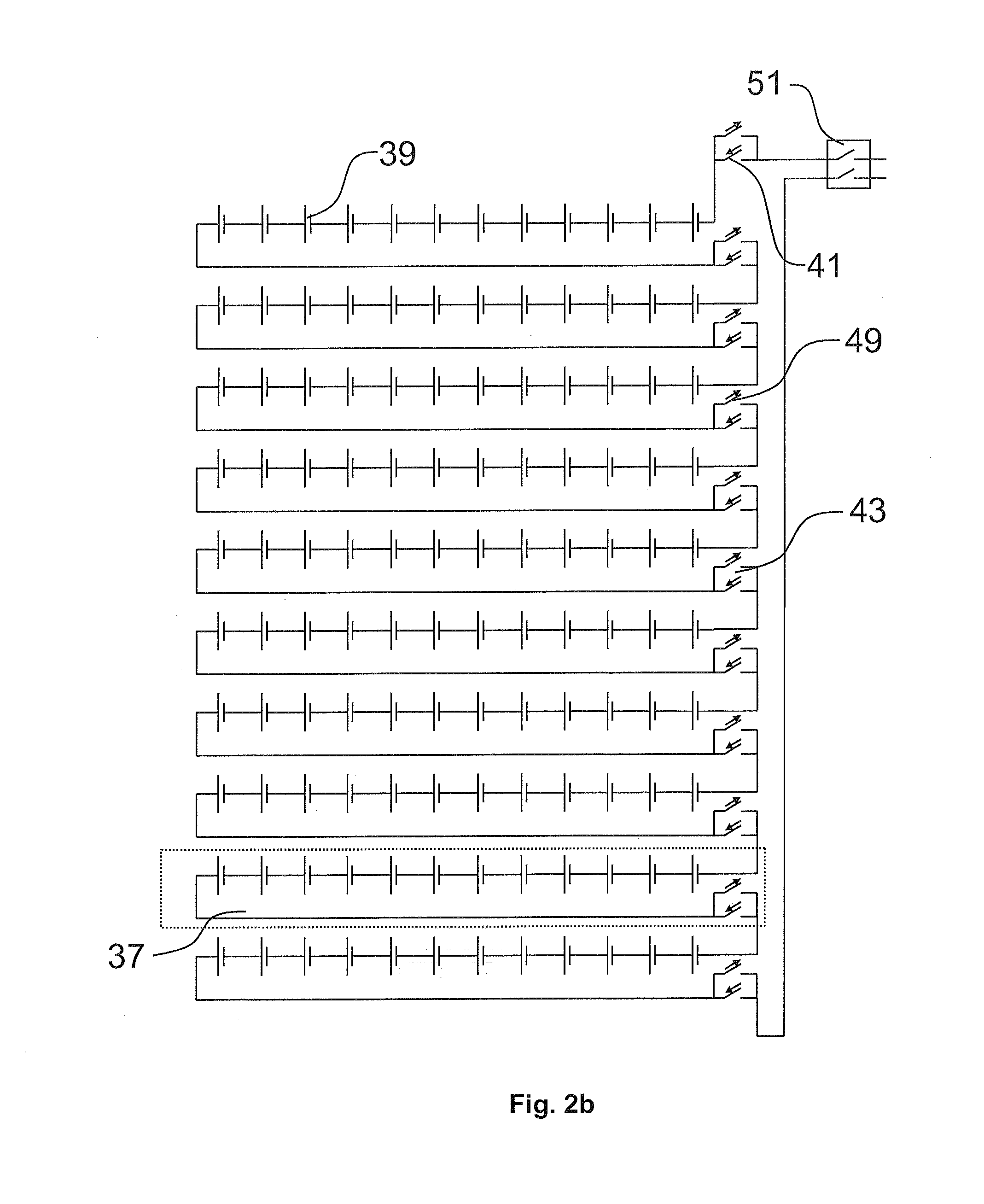 Battery pack with safety device, control device and control method