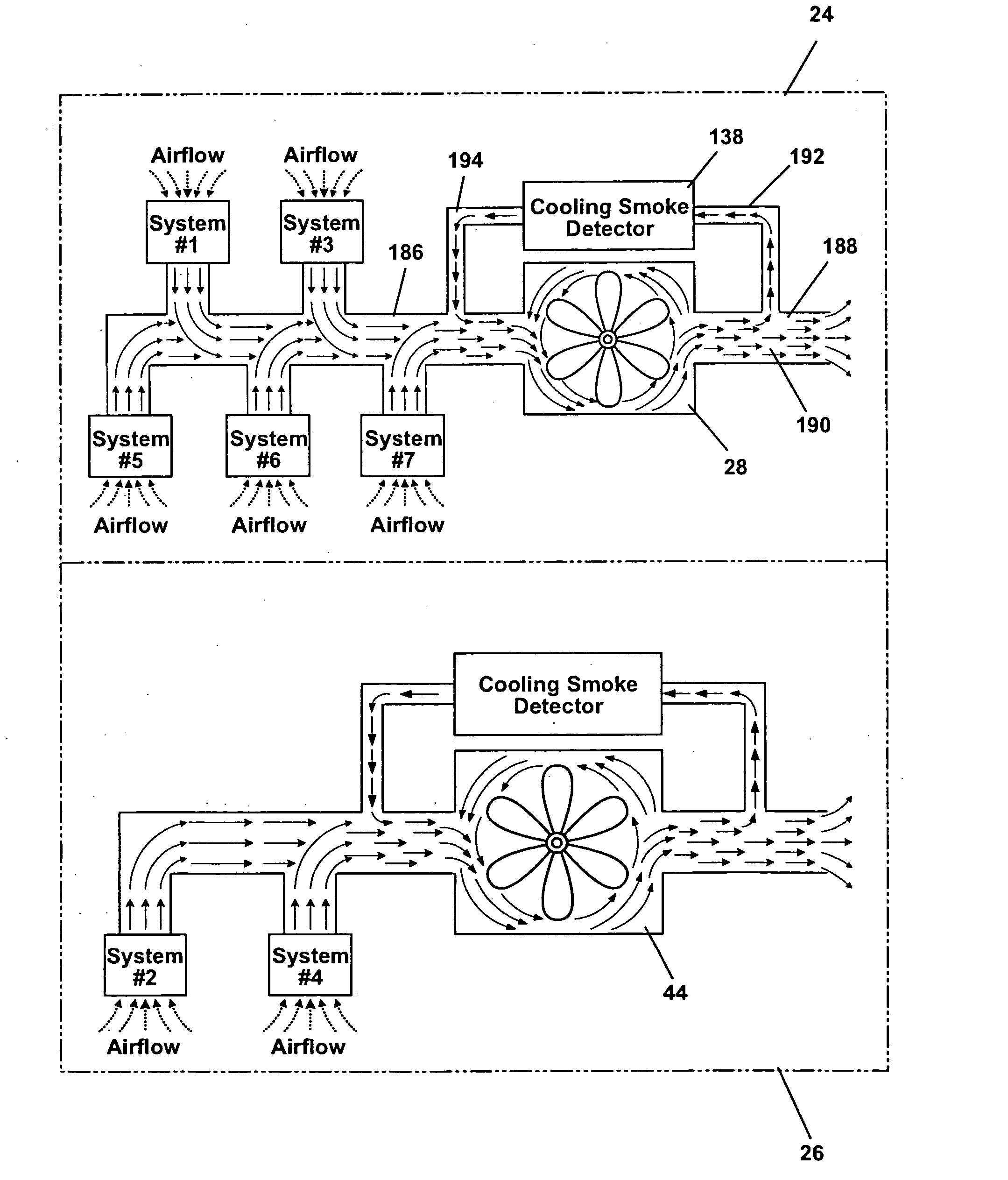 Apparatus and method for controlling an aircraft cooling and smoke system using discrete components