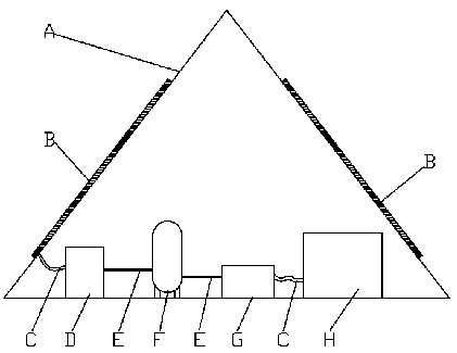 Pyramid-roof greenhouse