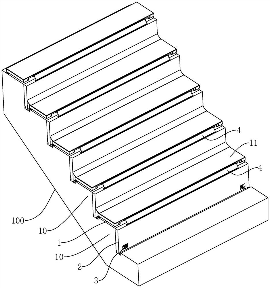 Prefabricated assembly type stairway