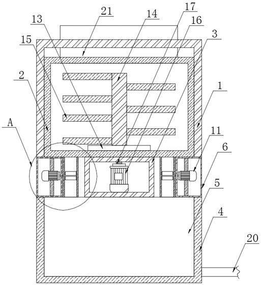 Color mixing device for silk processing