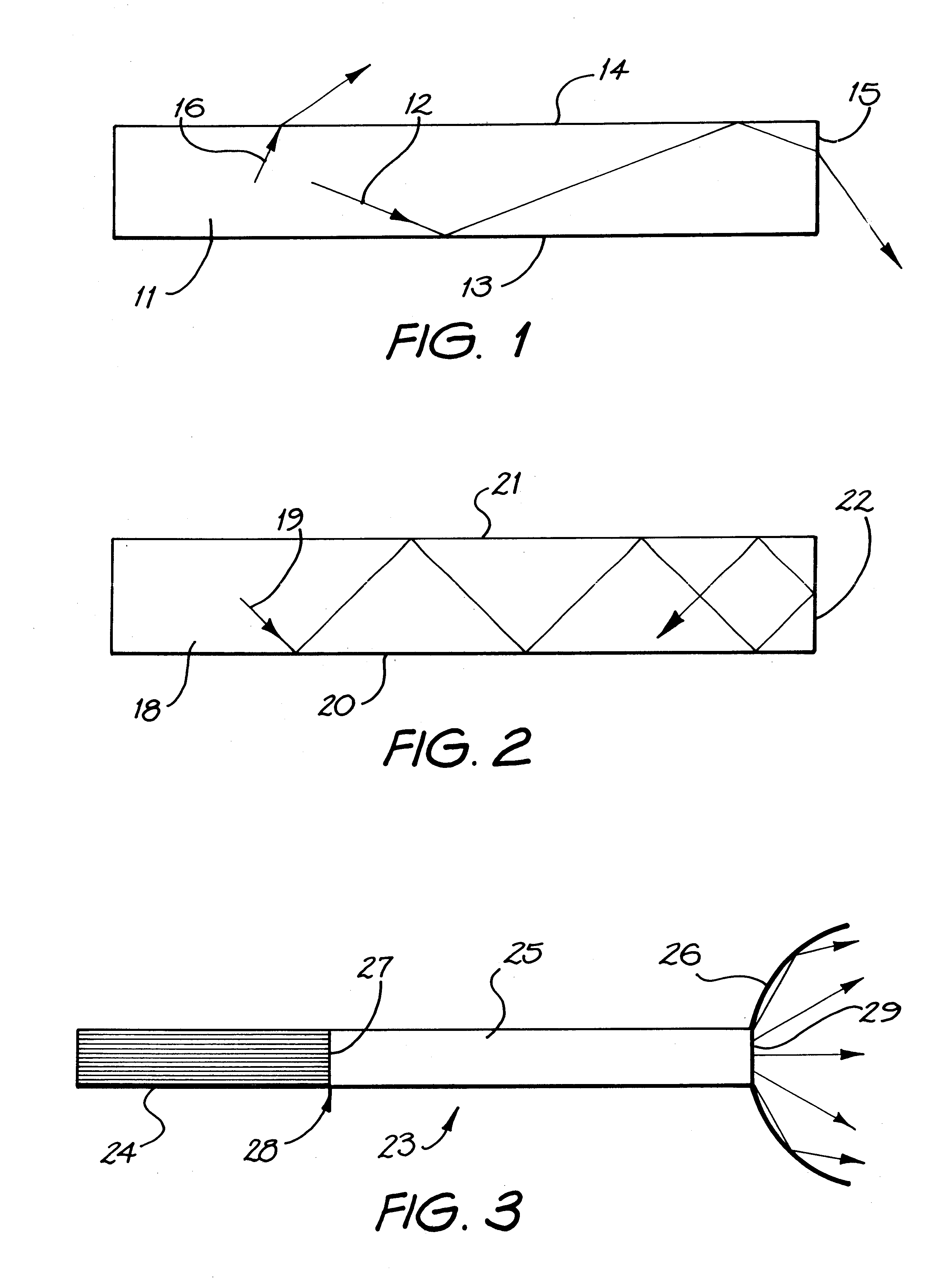 Lighting system for transmitting and releasing luminescent radiation