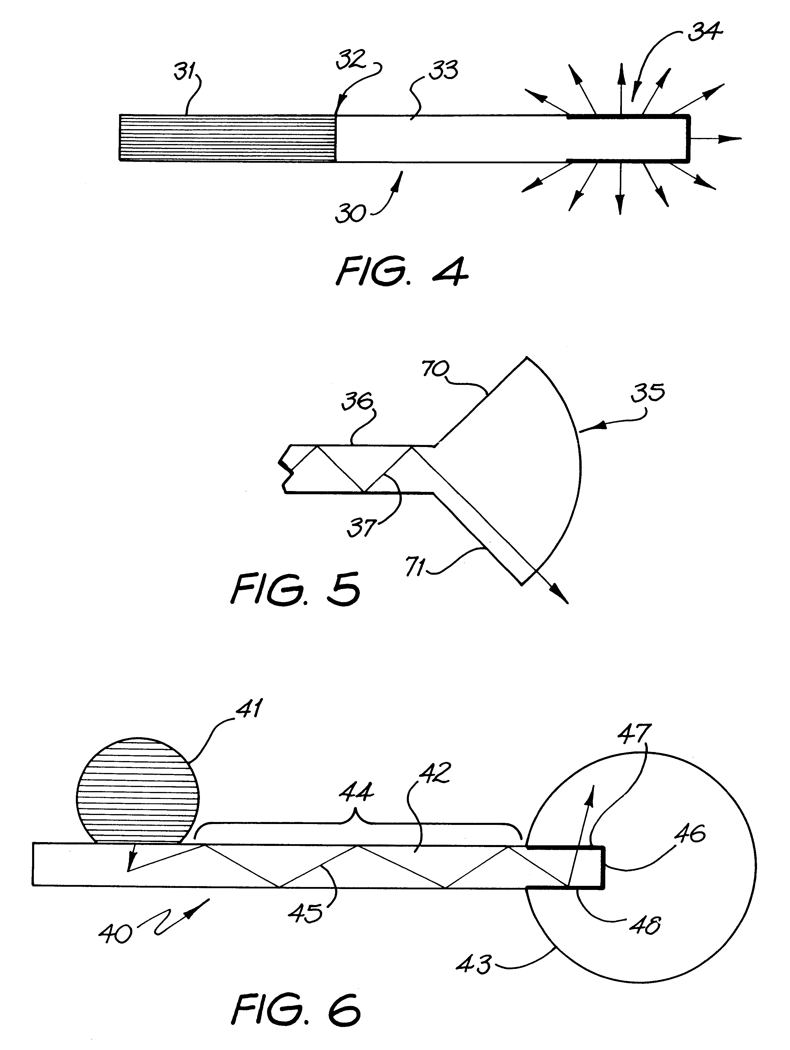 Lighting system for transmitting and releasing luminescent radiation