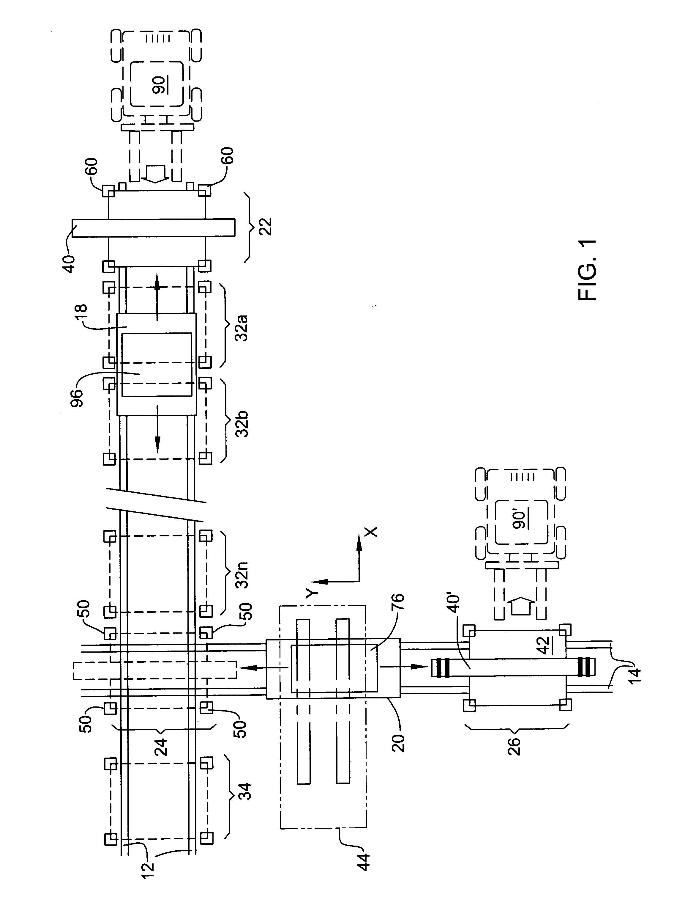 System and machine for strapping articles