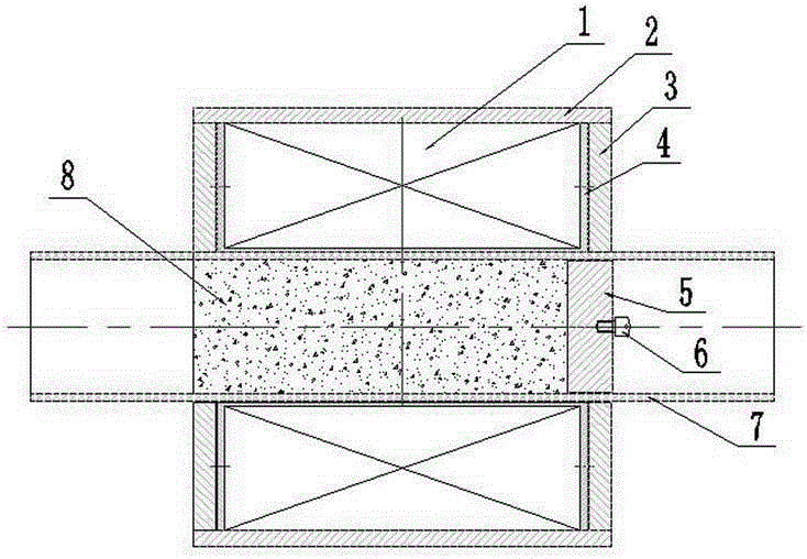 Method for pouring concrete based on magnetic drive