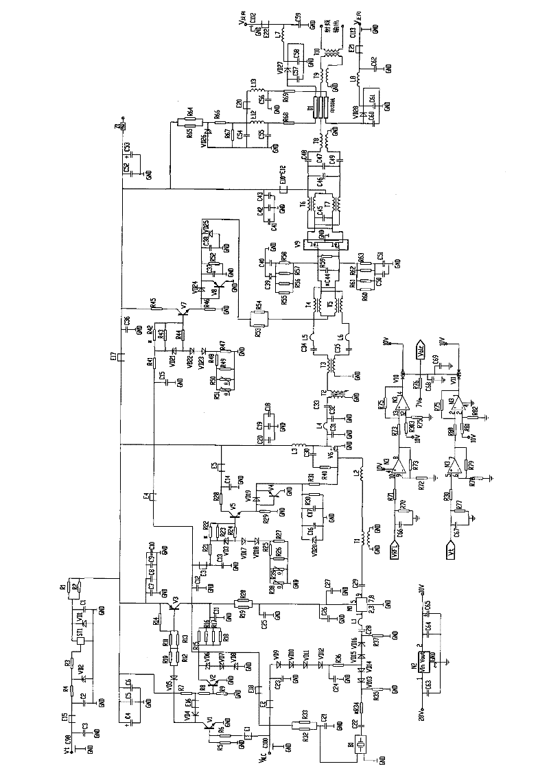 Physiotherapy device power amplifier