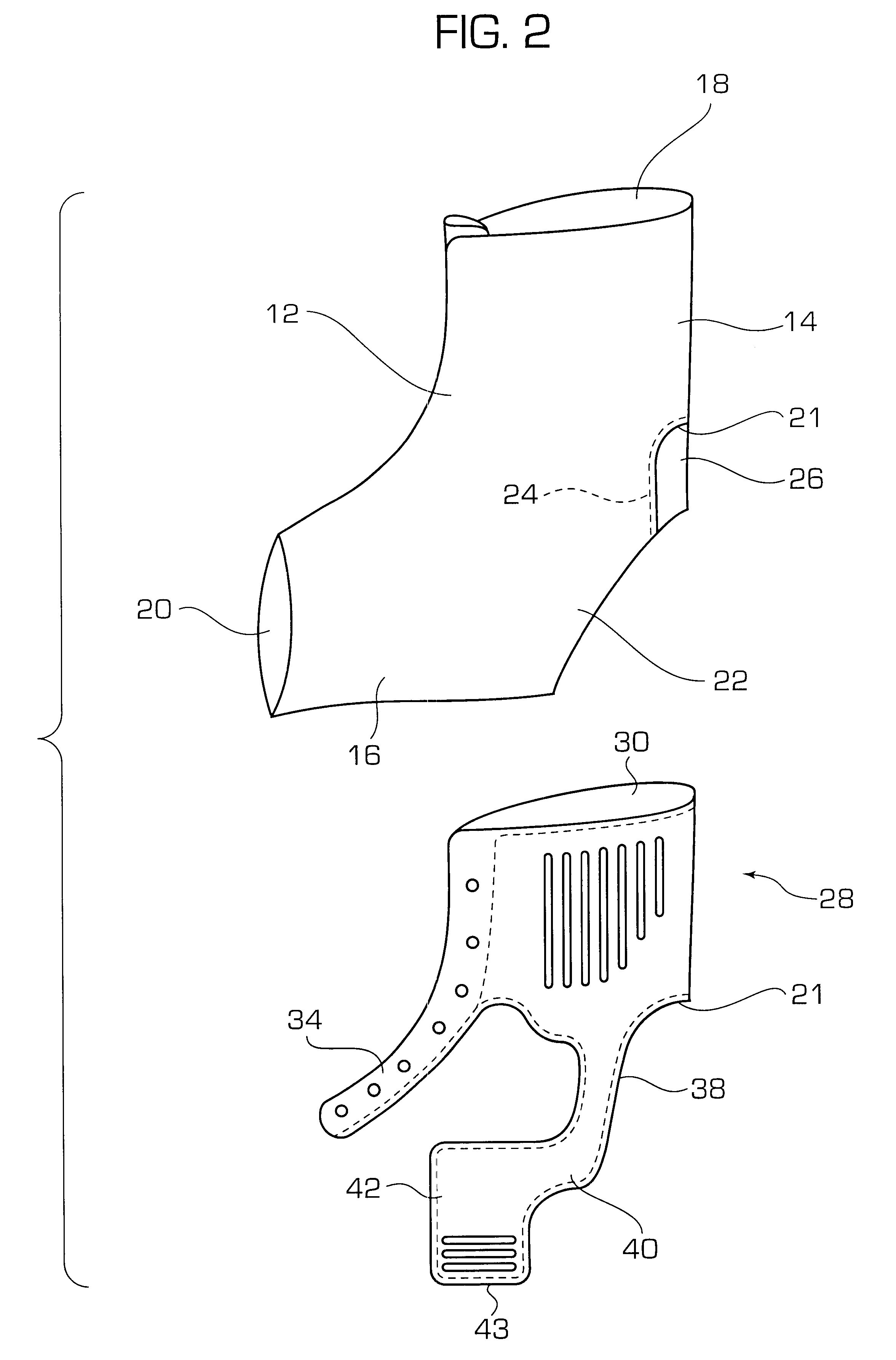 Ankle brace and support and method