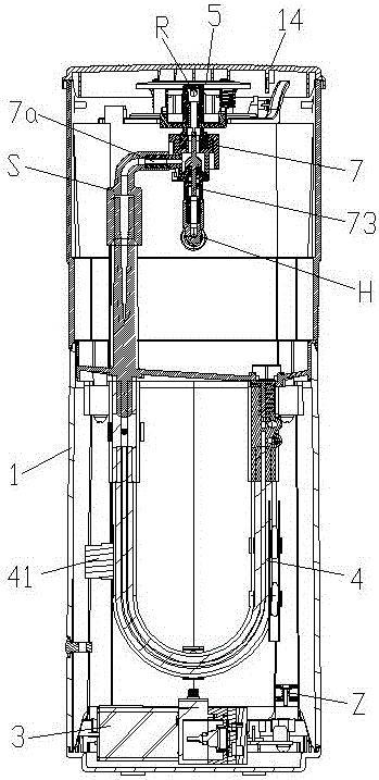 Brewing structure of capsule coffee maker