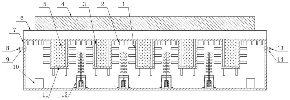 High-efficiency cooling back plate device used for liquid crystal semiconductor film forming