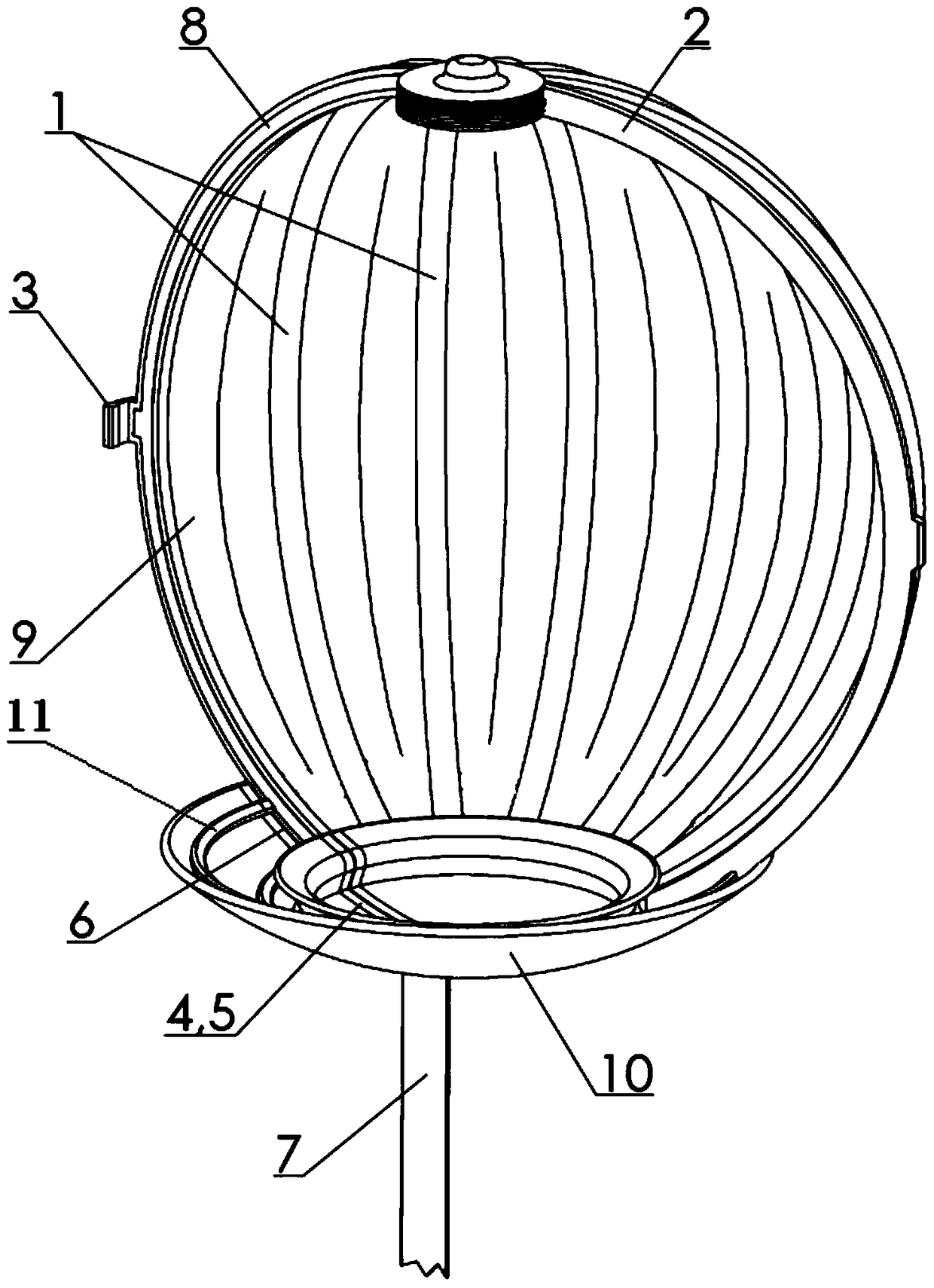 Rotating and folding environmental protection multiple cycle fruit growth protection device