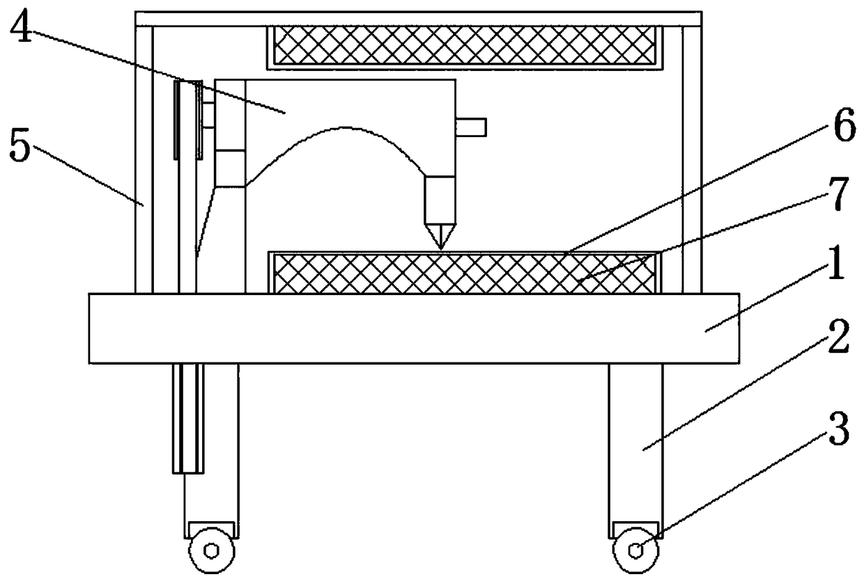 Cleaning device with dust removing effect for garment production