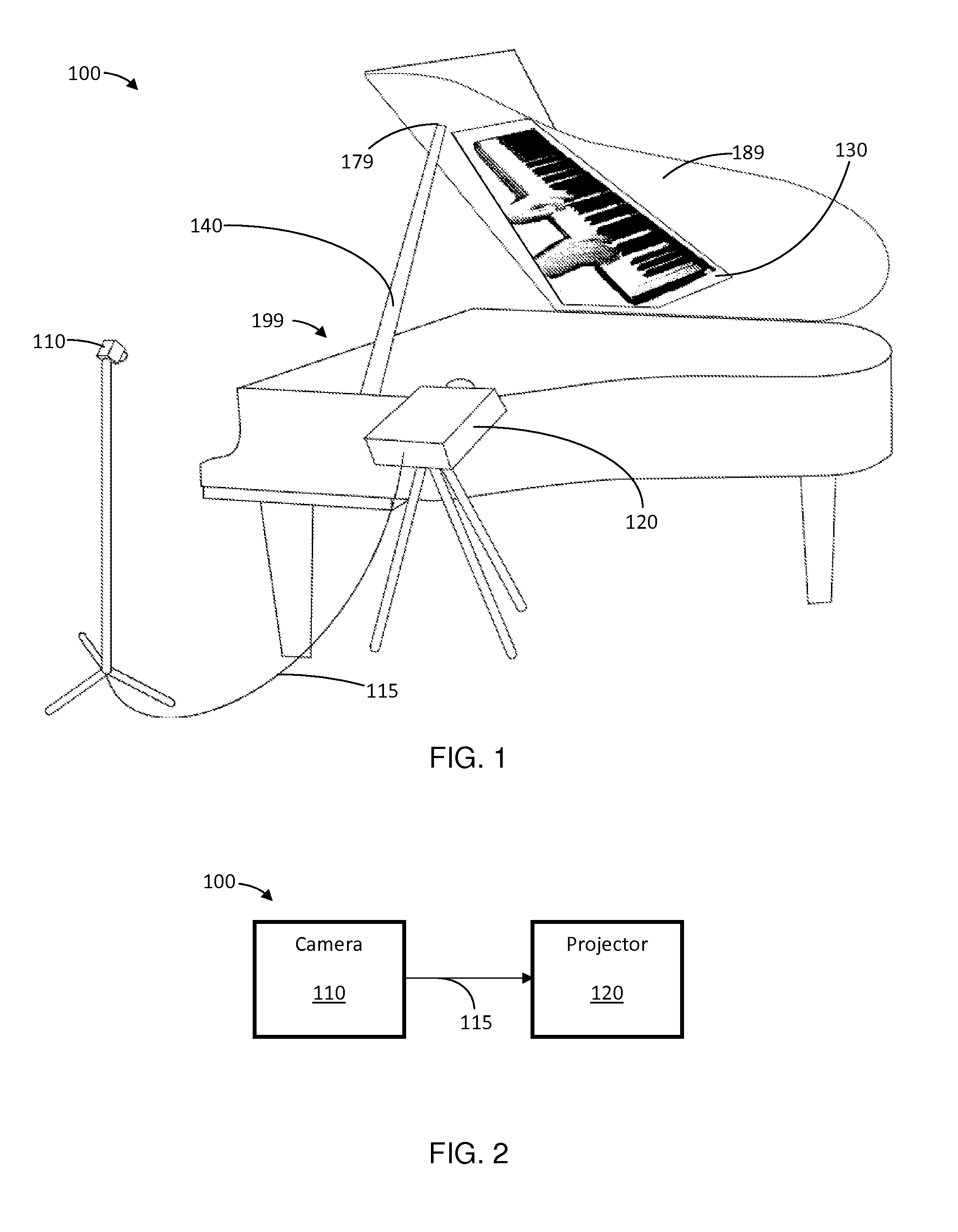 Piano systems and methods for the enhanced display of the hands of a pianist