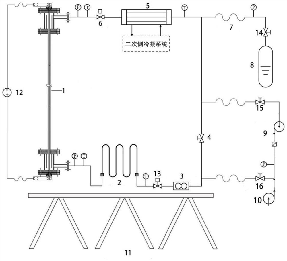 Nuclear reactor single rod boiling critical test device and method under six-degree-of-freedom motion condition