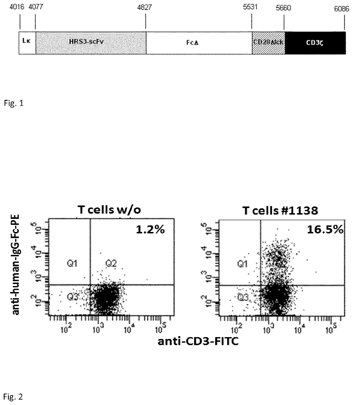 Anti CD30 chimeric antigen receptor and its use