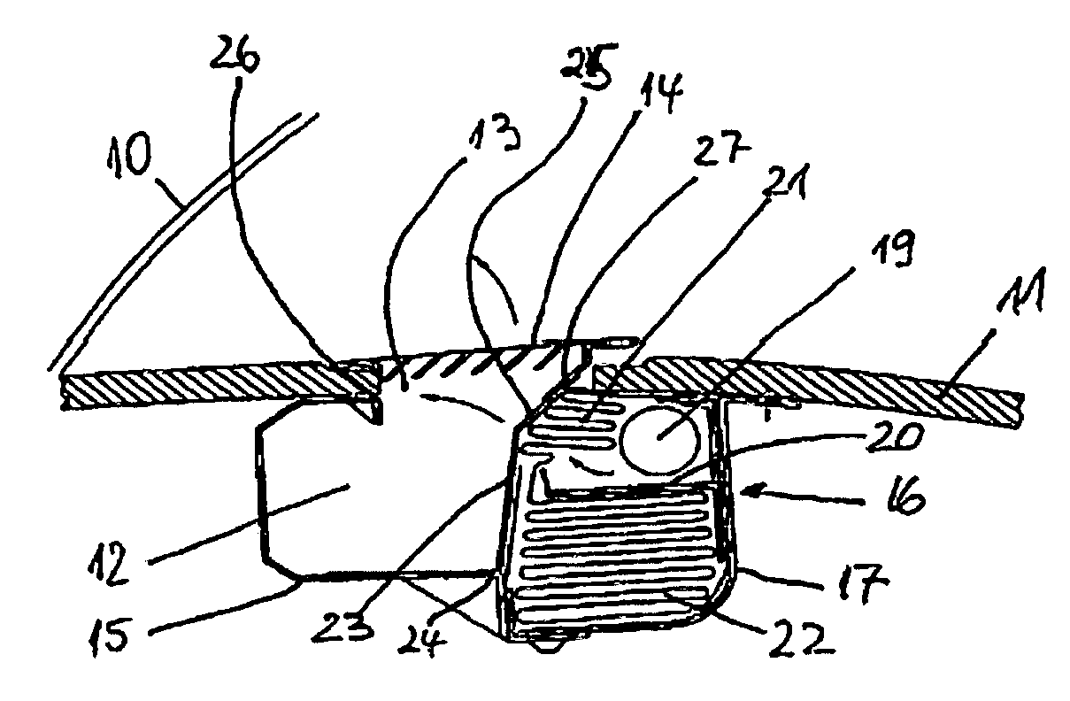 Instrument panel for a motor vehicle having an airbag device integrated in a ventilation arrangement