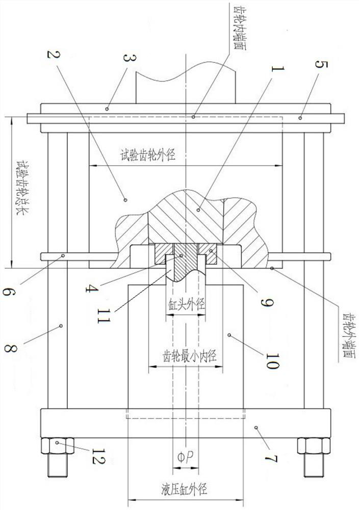 Test gear dismounting device and use method thereof