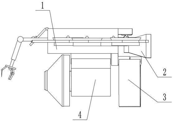 Aerial cable ice and garbage cleaning device