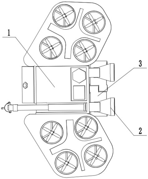 Aerial cable ice and garbage cleaning device