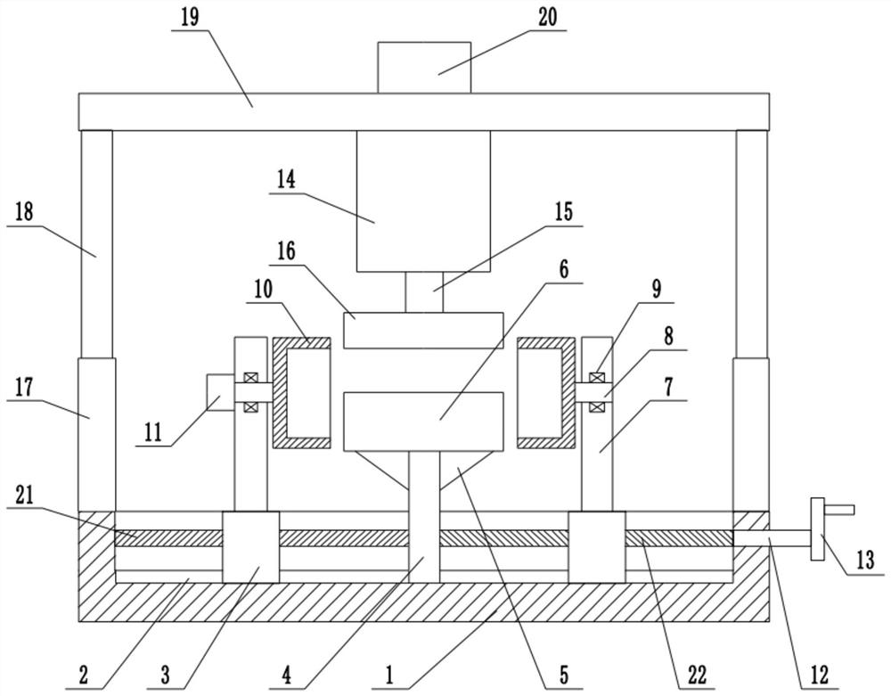 Cylindrical concrete sample core multipoint strength detection device for constructional engineering