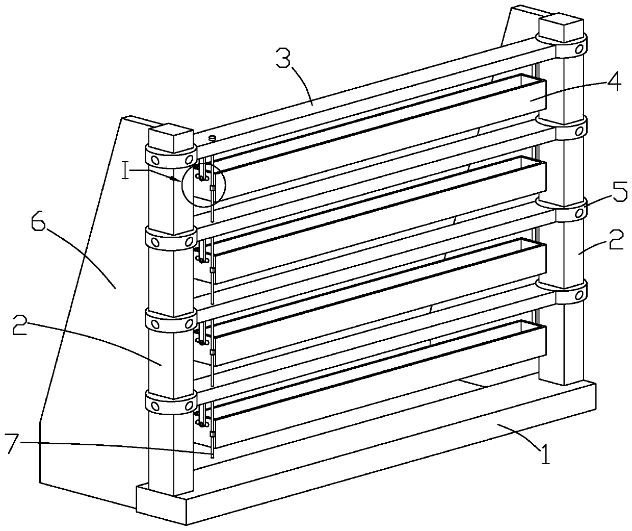 Novel combined drip-irrigation ecological enclosure and construction method thereof