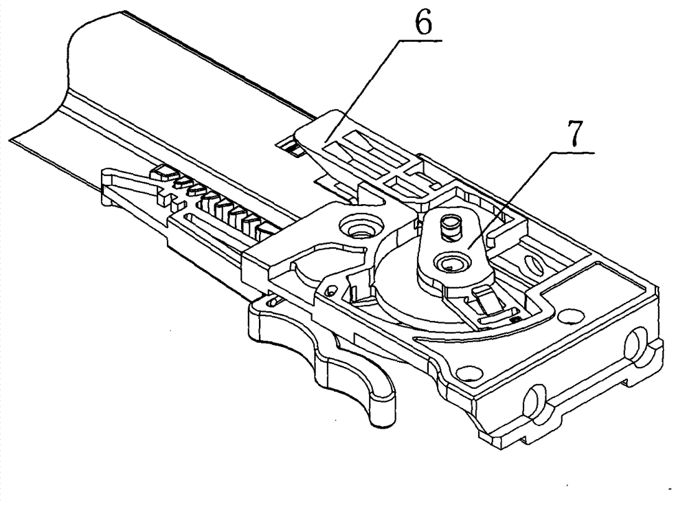 Separation and reunion device of drawer and sliding rail