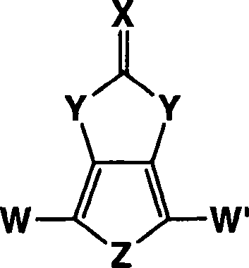 Heterocyclic fused imidazolone, dioxolone, imidazolethione and dioxolethione monomers