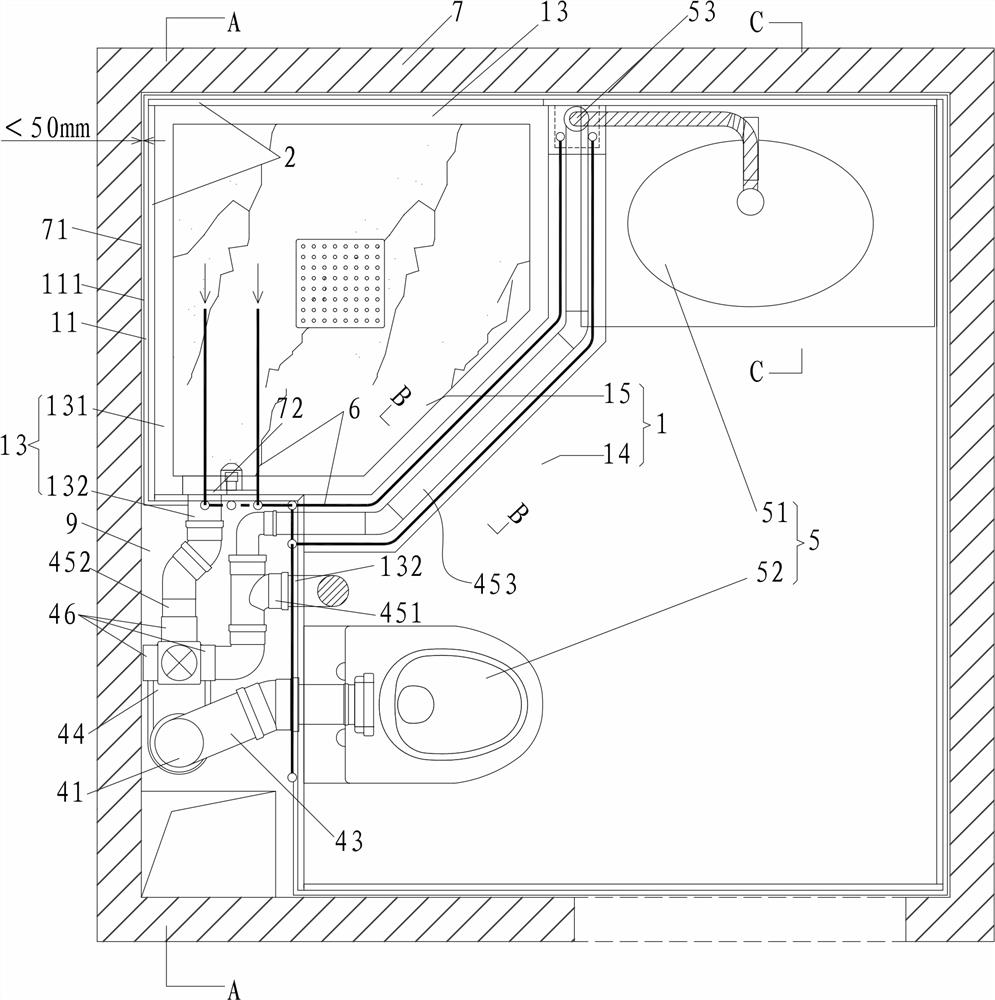 Assembly type integrated toilet without plate descending