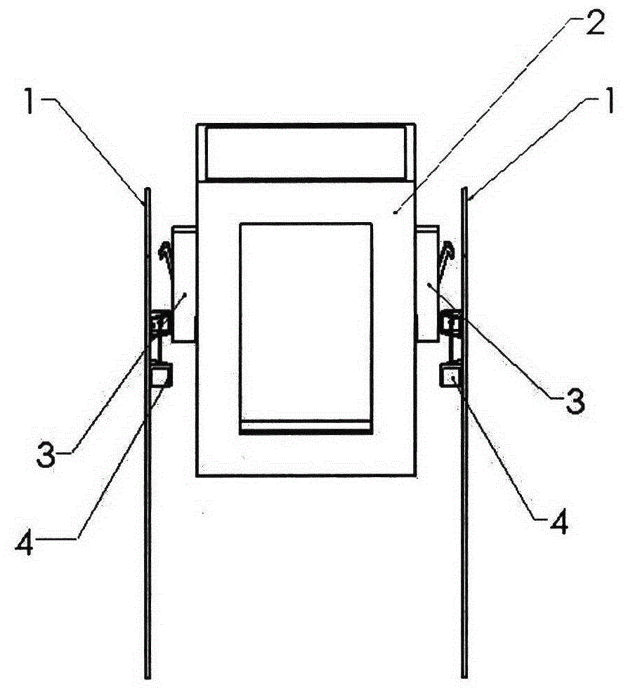 Fall-prevention safety protection device for vertical lift elevator